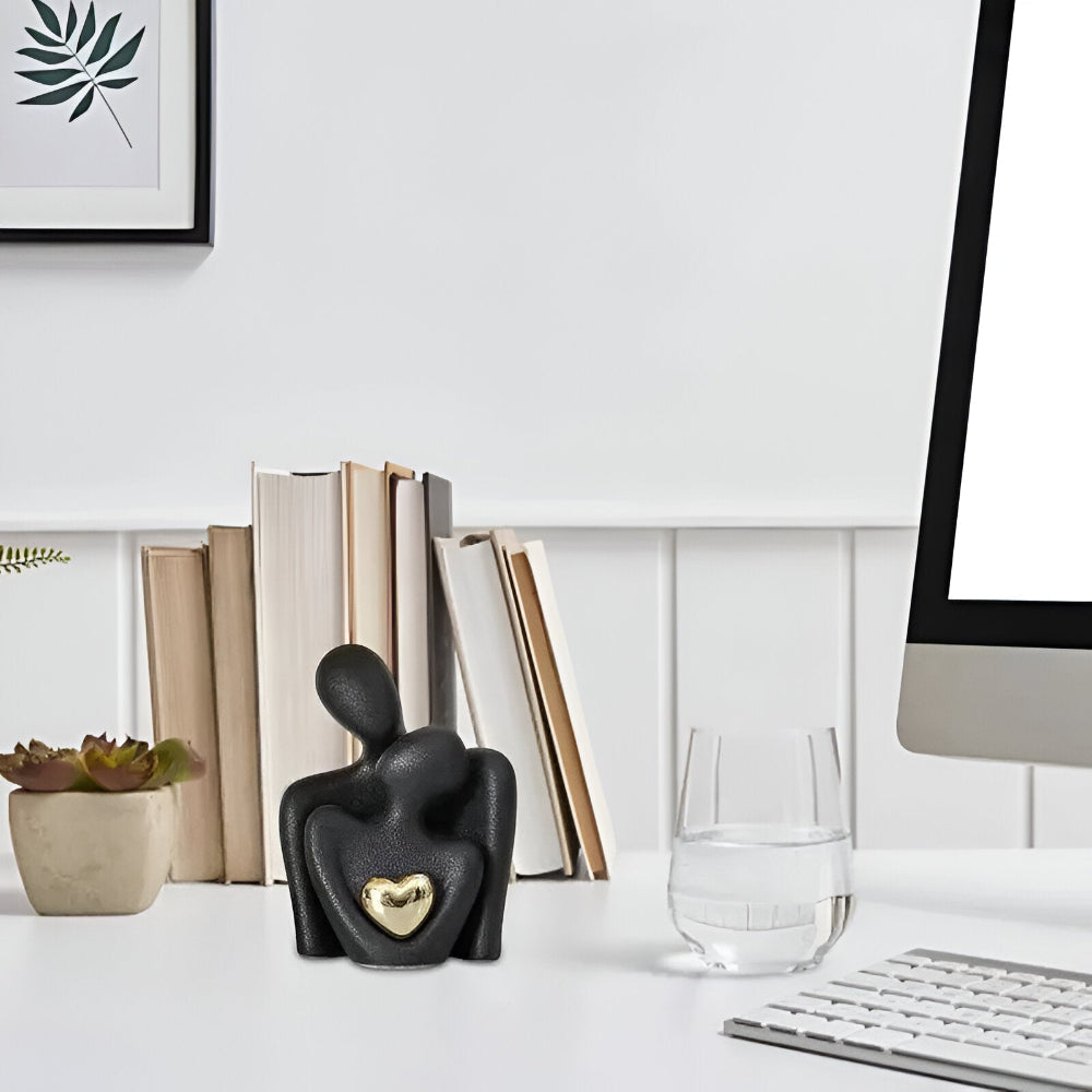 Figurine de couple minimaliste | Symbole de complicité | Finition lisse