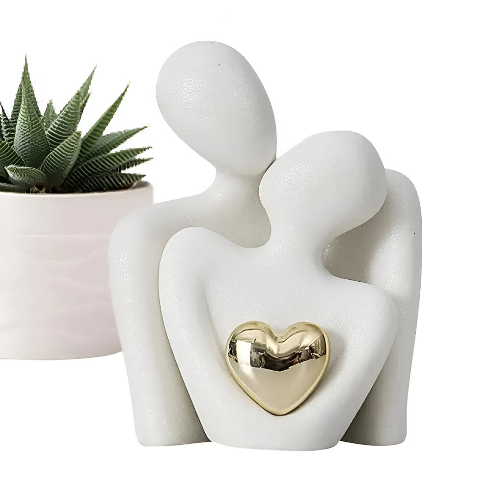 Figurine de couple minimaliste | Symbole de complicité | Finition lisse