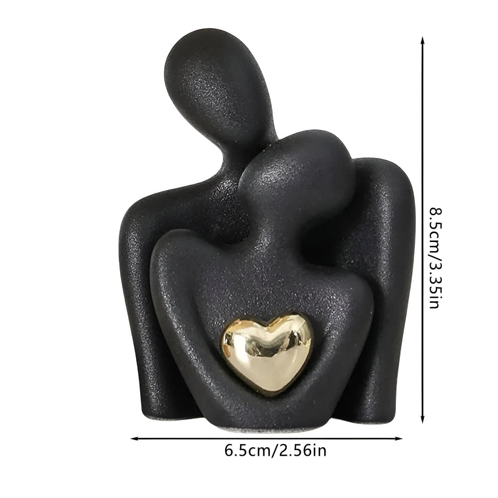 Figurine de couple minimaliste | Symbole de complicité | Finition lisse