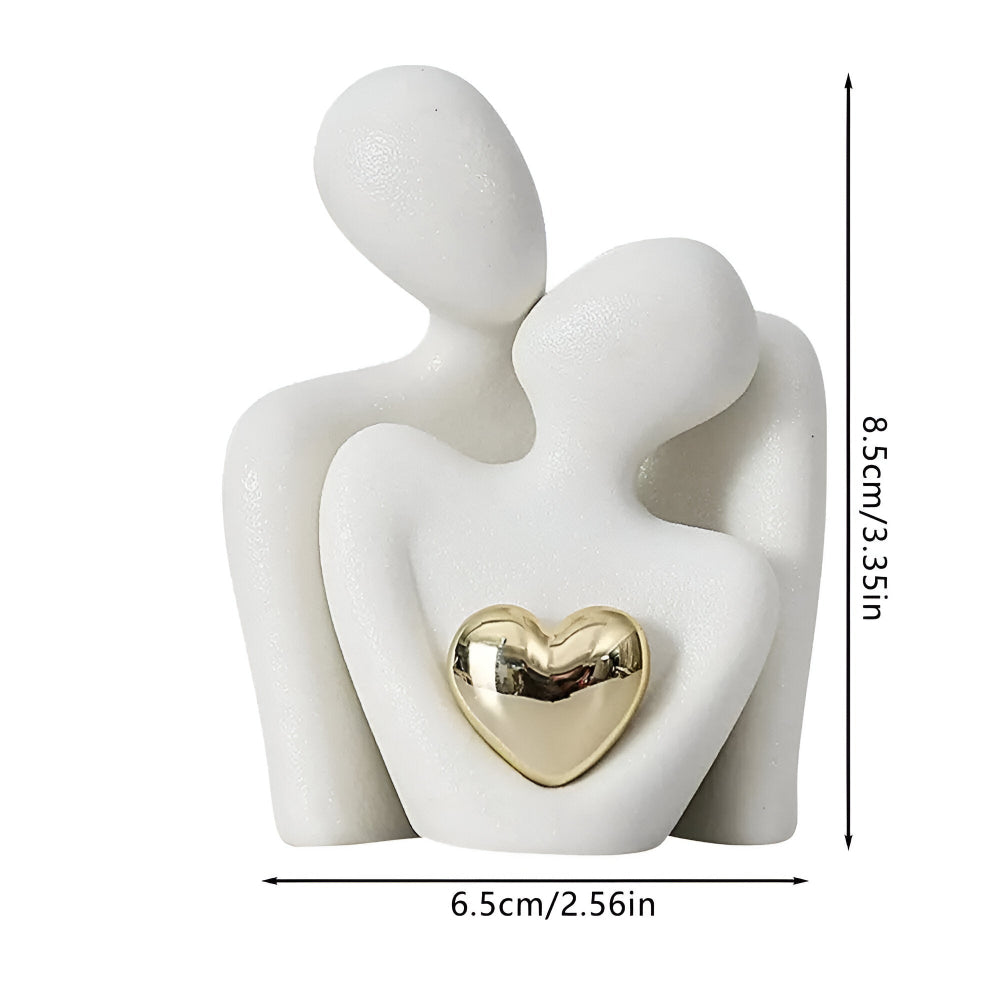 Figurine de couple minimaliste | Symbole de complicité | Finition lisse