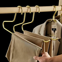 Perchas Metálicas Elegantes para Ropa | Juego de 5