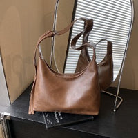 Minimalist Soft Leather Hobo Bag
