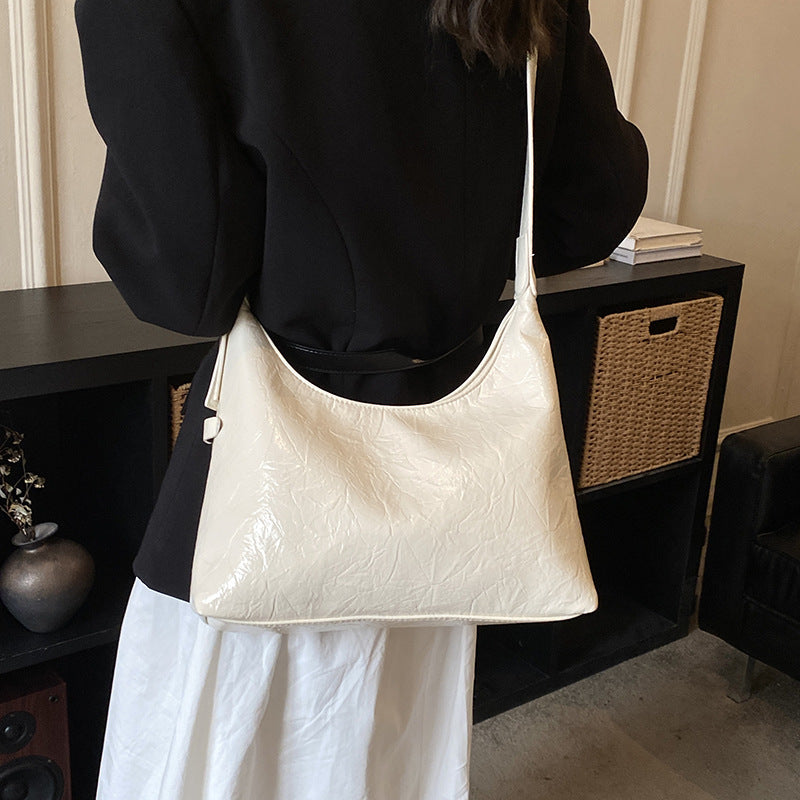 Minimalist Soft Leather Hobo Bag