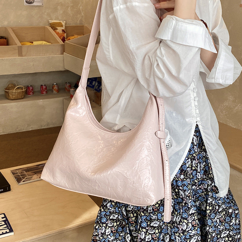Minimalist Soft Leather Hobo Bag