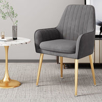 Fauteuil d’appoint moderne avec pieds dorés