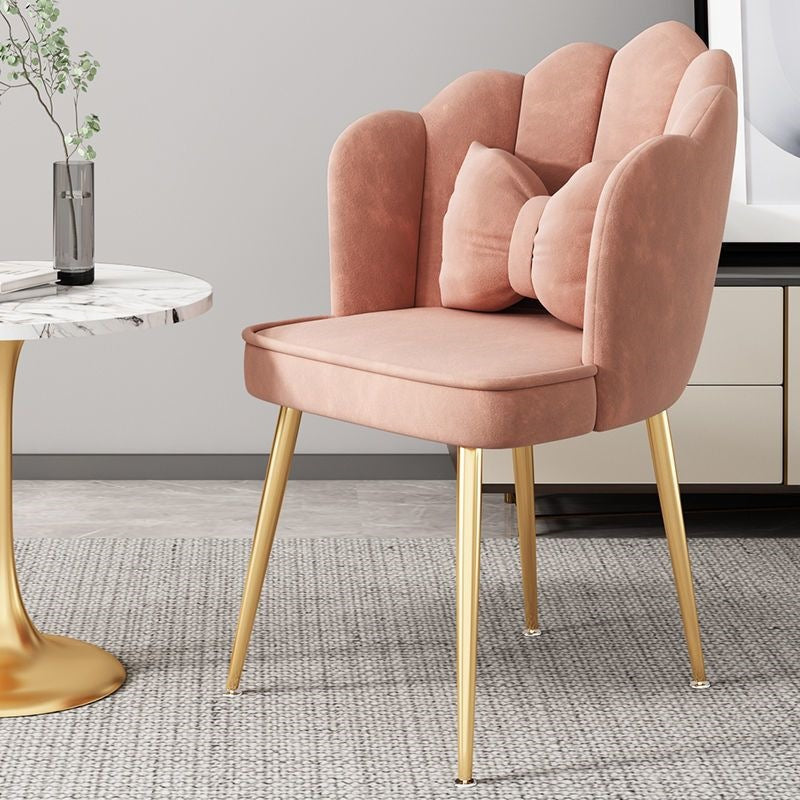 Fauteuil d’appoint moderne avec pieds dorés