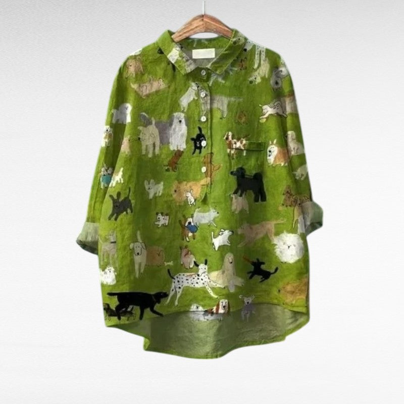 Blouse moderne à imprimé animalier