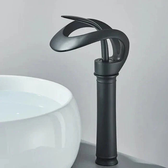 Modern Brass Waterfall Bathroom Sink Faucet