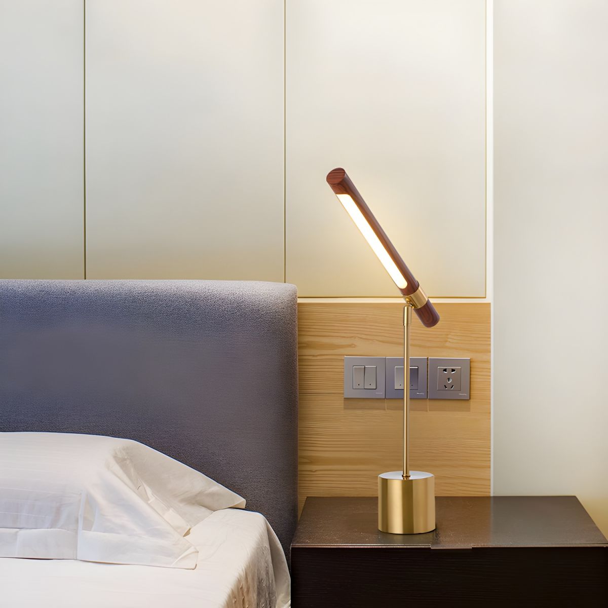 Modern LED Table Lamp with Golden Finish