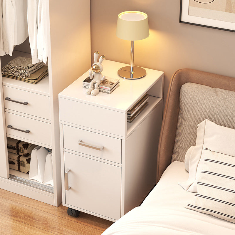 Table de chevet rectangulaire moderne et minimaliste en MDF, à 1 tiroir, pour chambre