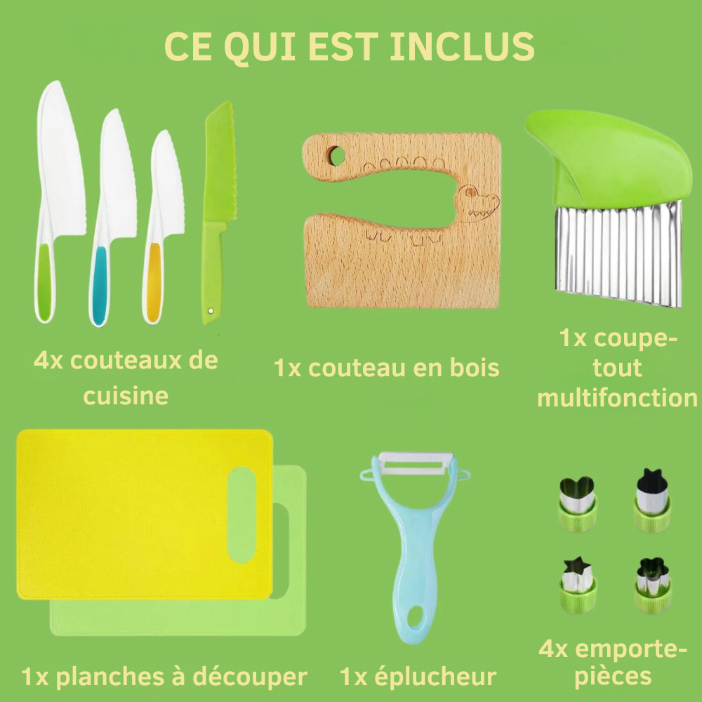 Montessori Safe Cooking Utensils for Kids (12 pieces)