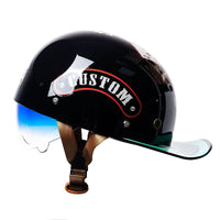 Casque de moto demi-jet homologué DOT style casquette de baseball