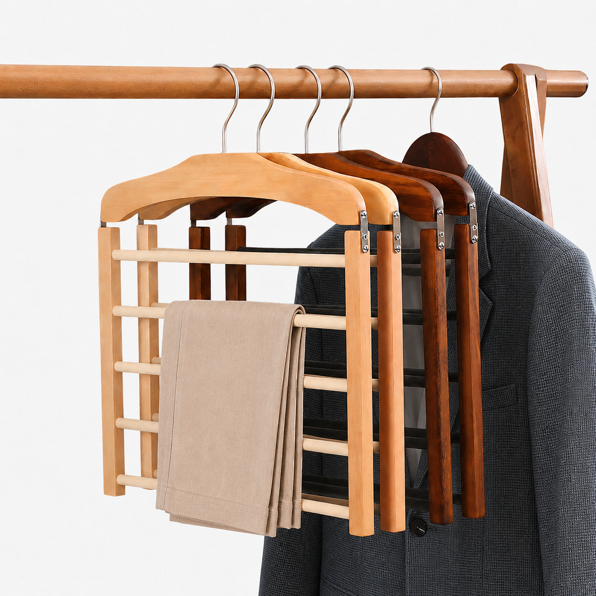 Multi-Tier Wardrobe Hangers (2-Pack)