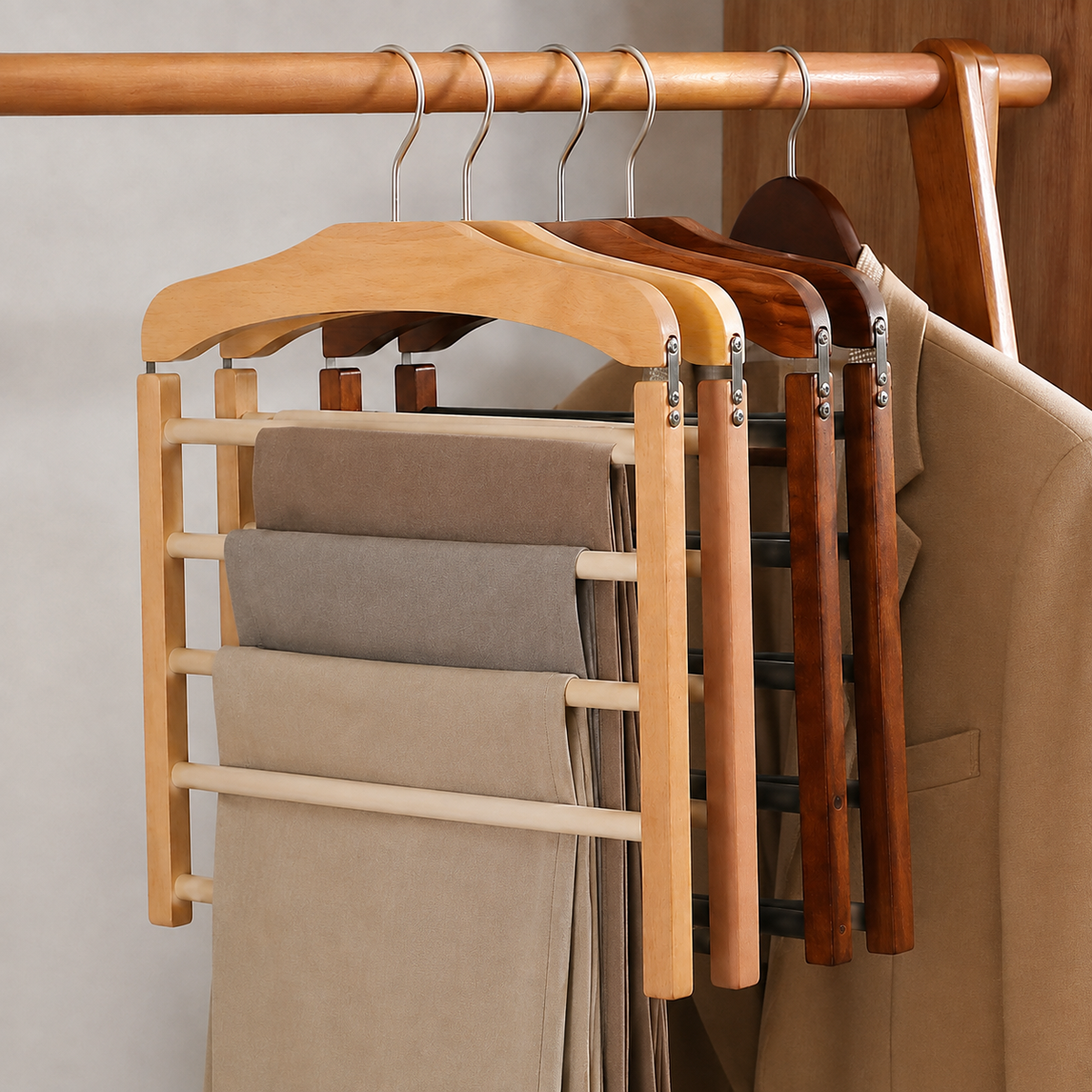 Multi-Tier Wardrobe Hangers (2-Pack)