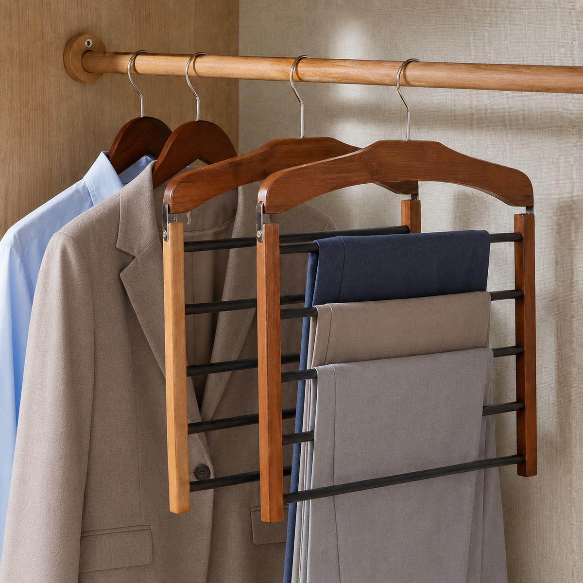 Multi-Tier Wardrobe Hangers (2-Pack)