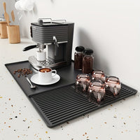 Tapis multifonctionnel en silicone pour bar à café avec drainage