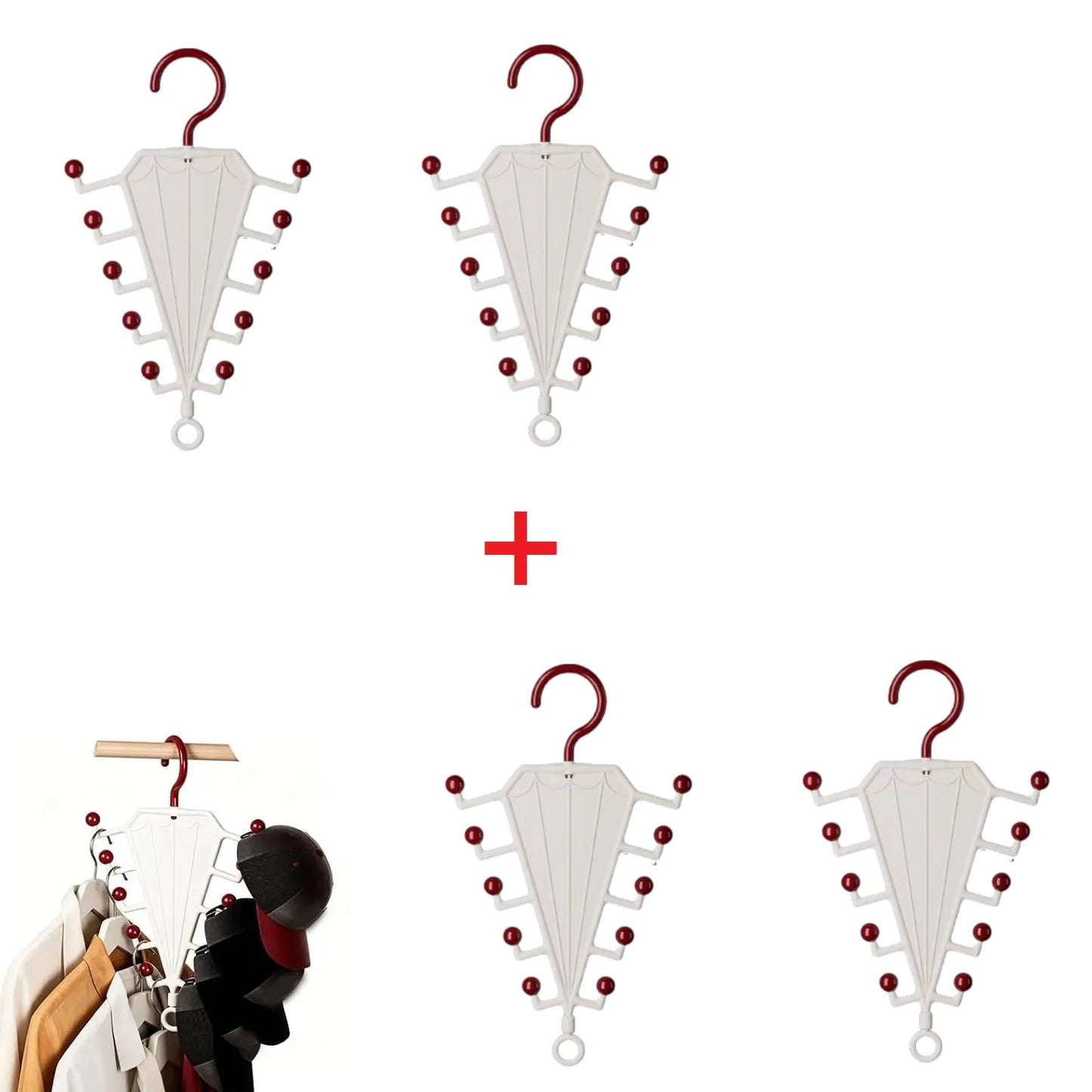 Multifunctional Umbrella-Shaped Hanger and Holder