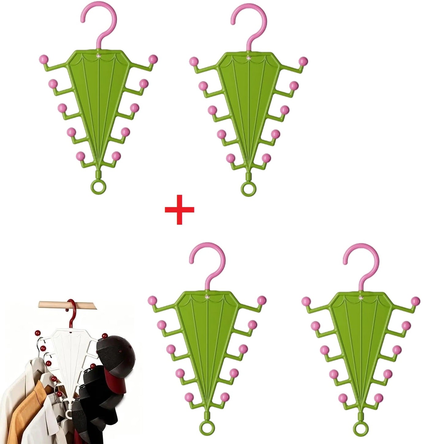Multifunctional Umbrella-Shaped Hanger and Holder