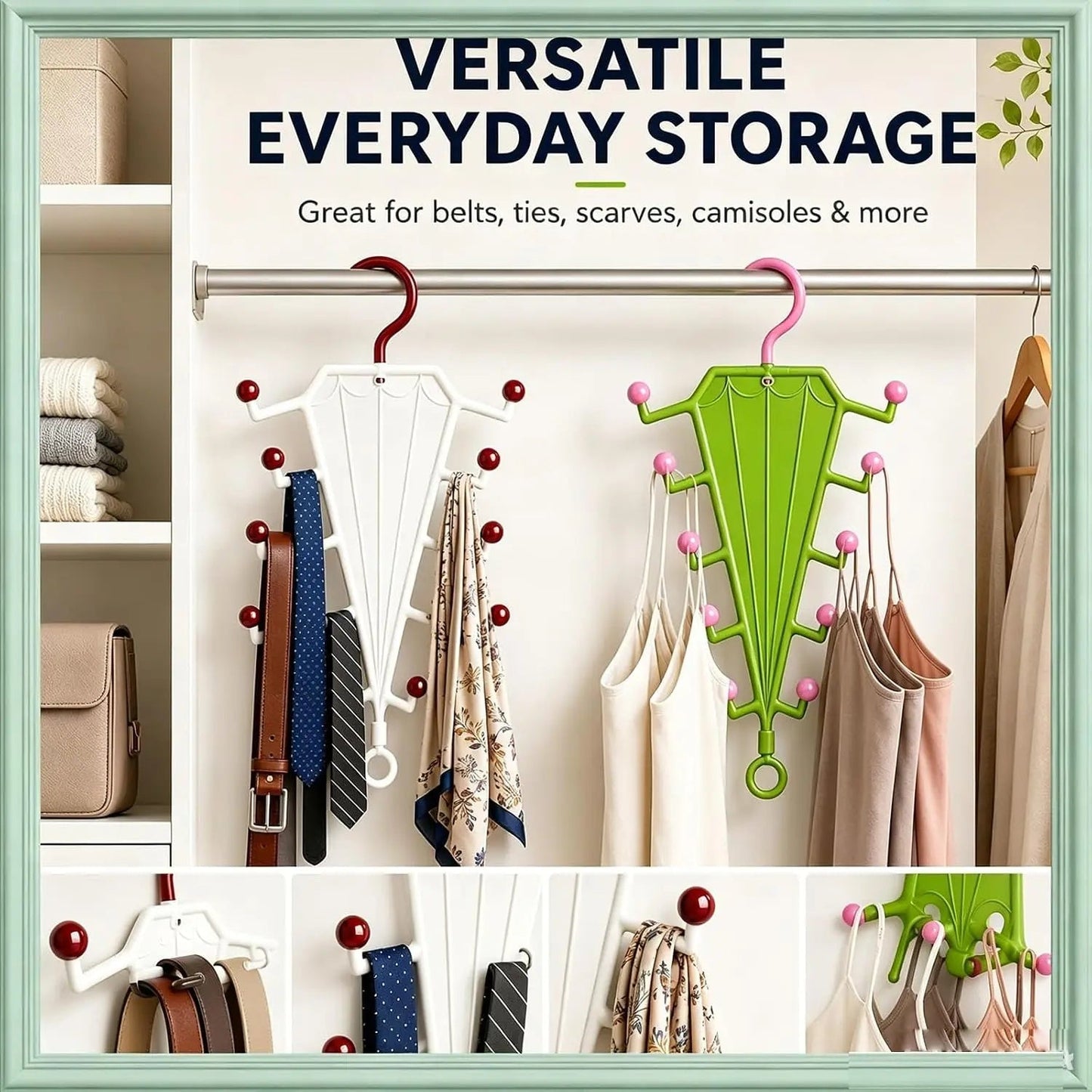 Multifunctional Umbrella-Shaped Hanger and Holder