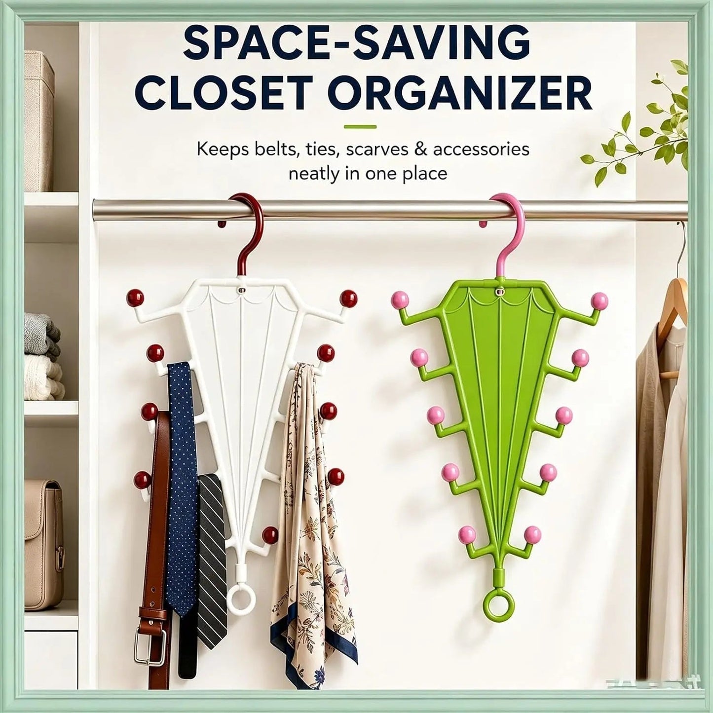 Multifunctional Umbrella-Shaped Hanger and Holder