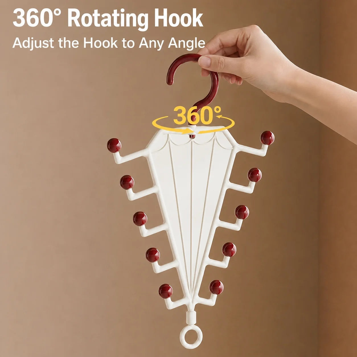 Multifunctional Umbrella-Shaped Hanger and Holder