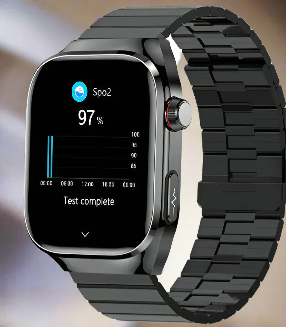 NexaPulse Watch Blood Sugar, ECG, Uric Acid, Bluetooth