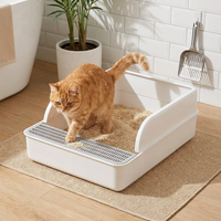 No-Mess Cat Litter Tray with High Walls and Scoop