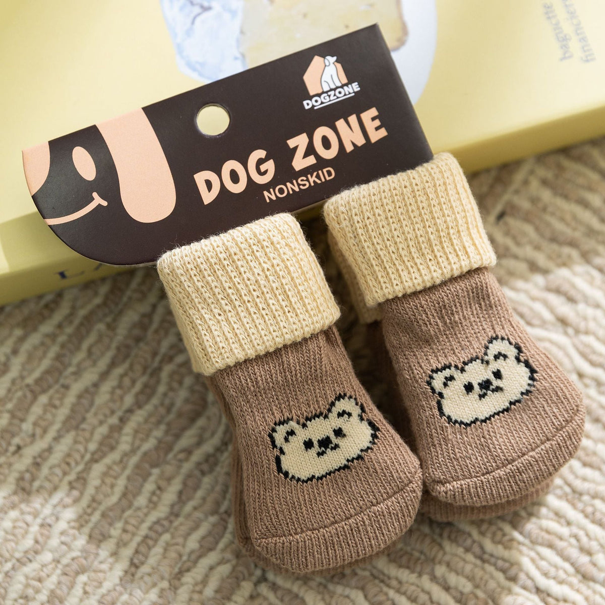 Non-Slip Cotton Dog Socks - Set of 4
