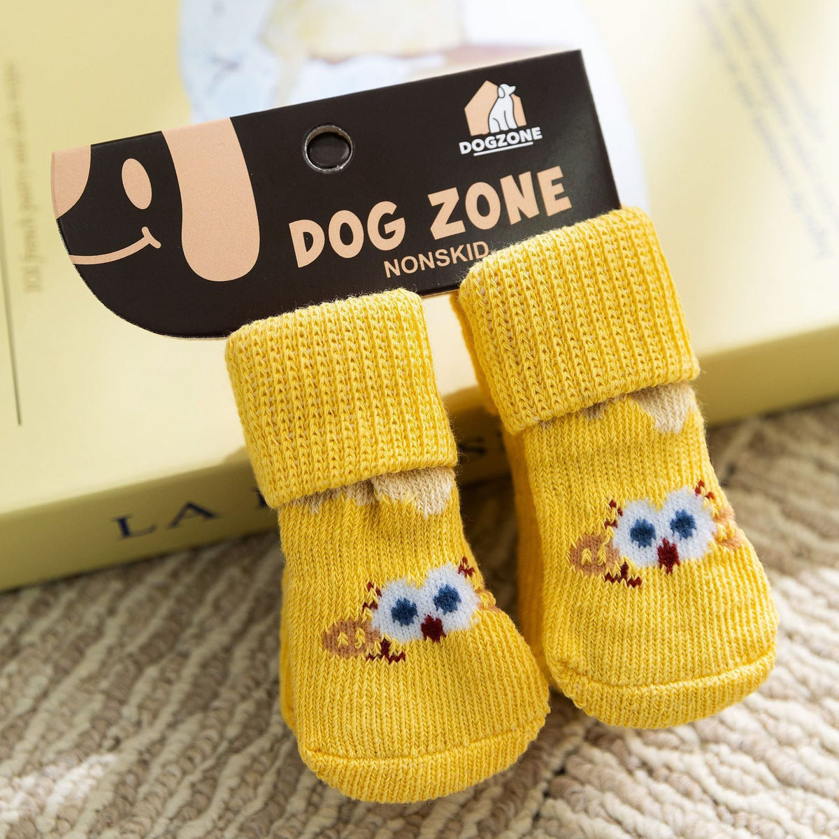Non-Slip Cotton Dog Socks - Set of 4