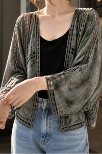 Openwork Lace Oversized Cardigan