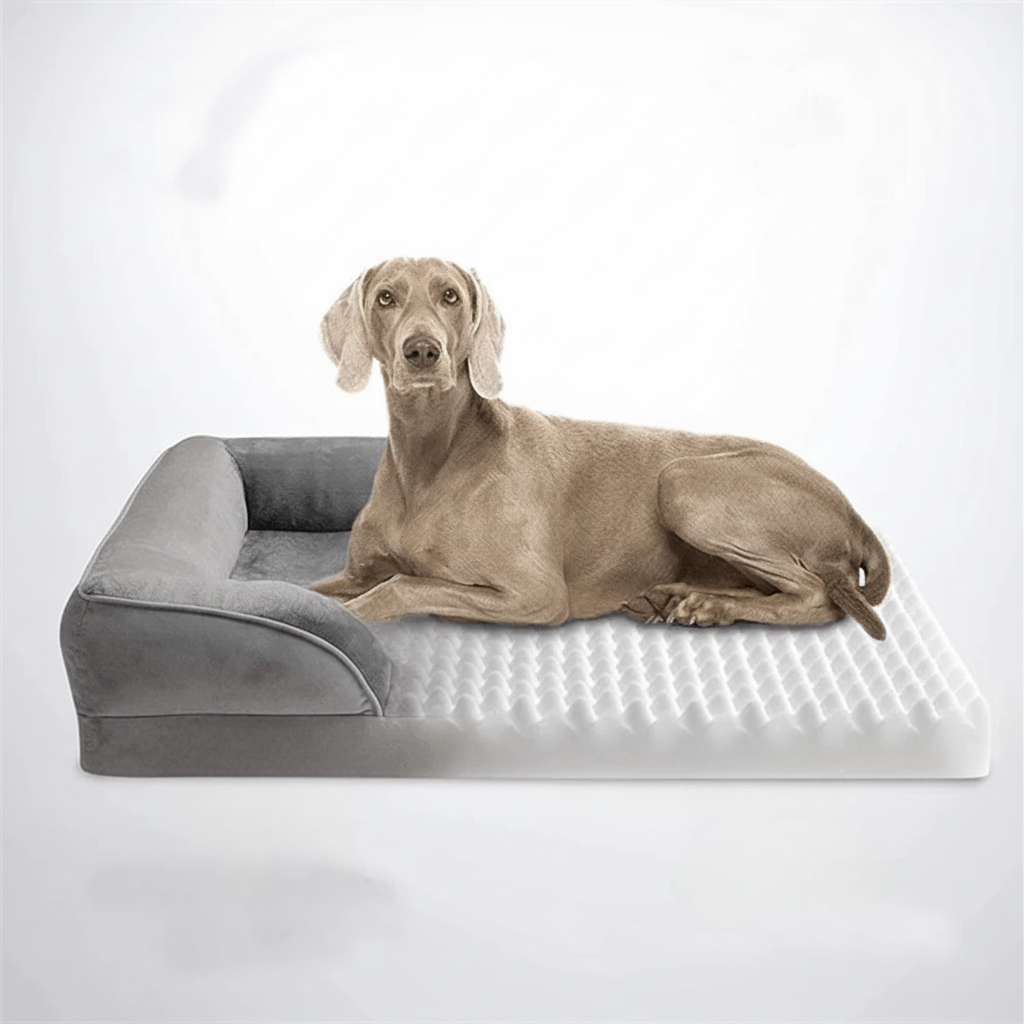 Panier orthopédique pour chien soulageant les articulations, avec housse en velours amovible