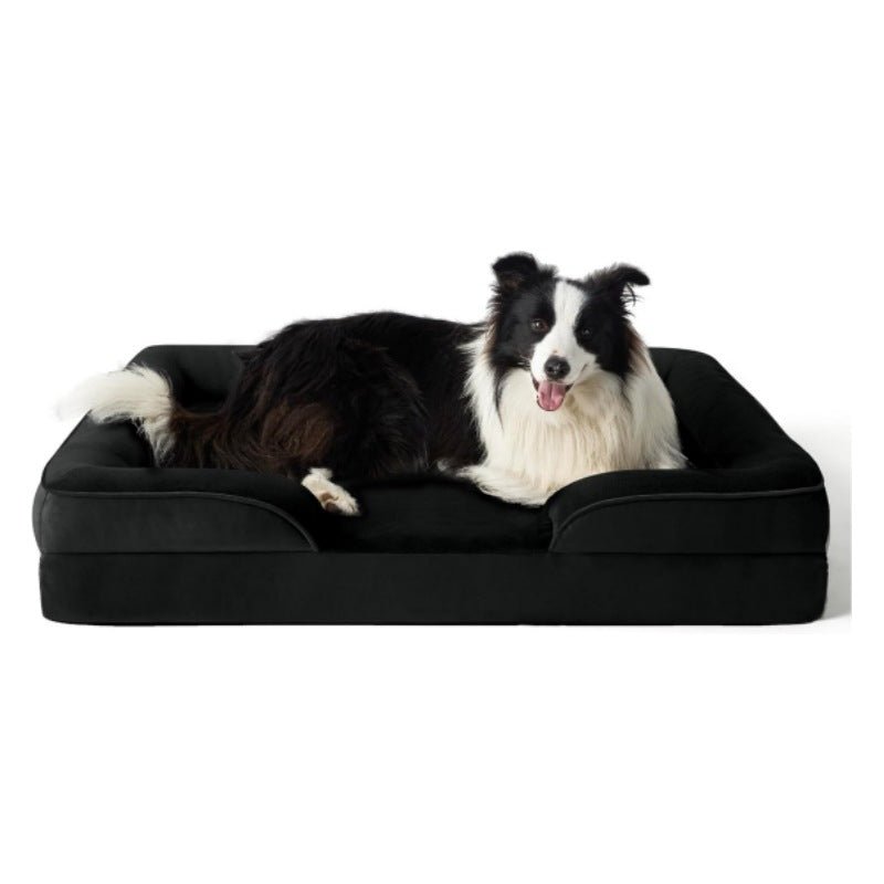 Panier orthopédique pour chien soulageant les articulations, avec housse en velours amovible