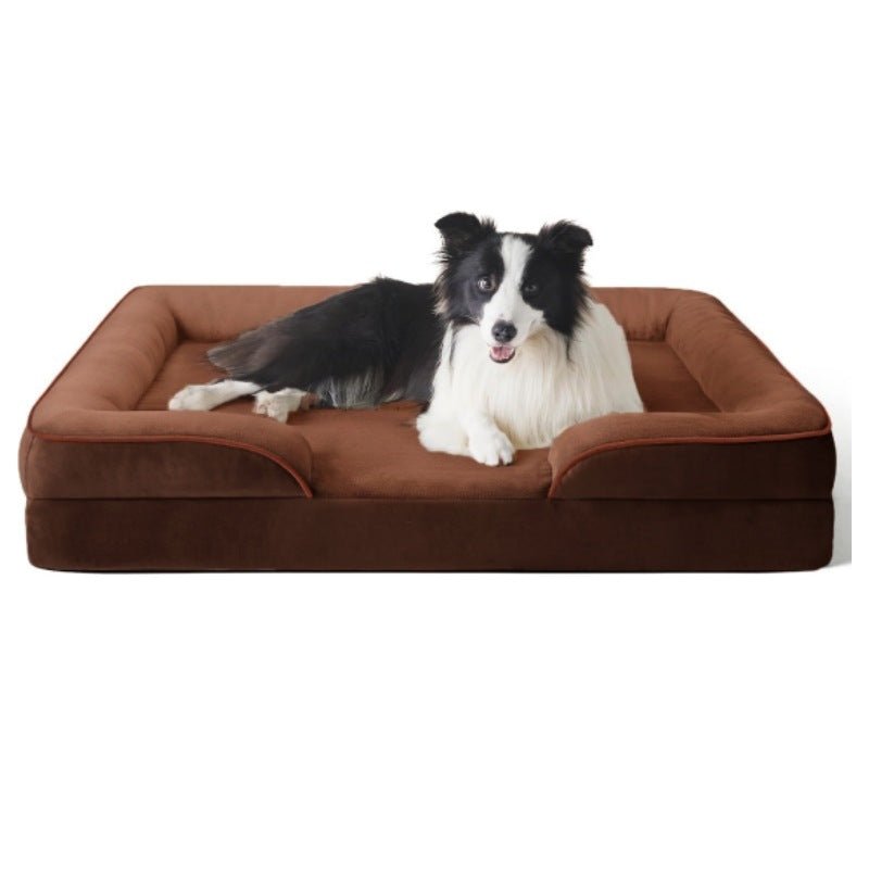 Panier orthopédique pour chien soulageant les articulations, avec housse en velours amovible