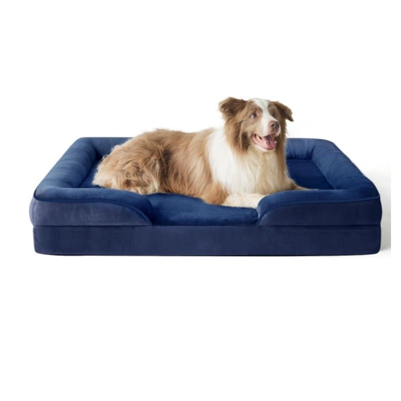 Panier orthopédique pour chien soulageant les articulations, avec housse en velours amovible
