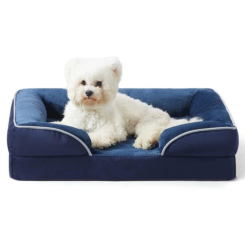 Panier orthopédique pour chien soulageant les articulations, avec housse en velours amovible