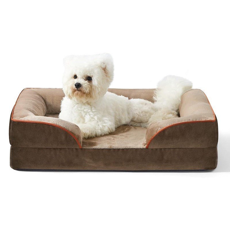 Panier orthopédique pour chien soulageant les articulations, avec housse en velours amovible