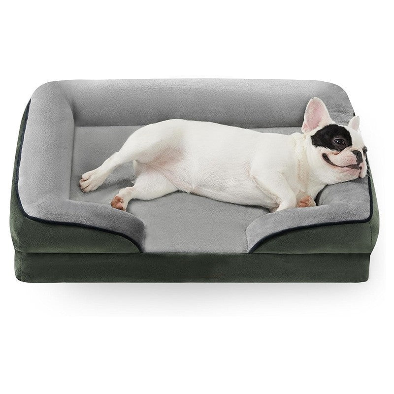 Panier orthopédique pour chien soulageant les articulations, avec housse en velours amovible