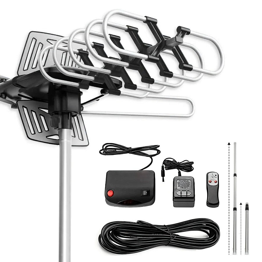 Antenne TV HD extérieure avec moteur à 360 degrés