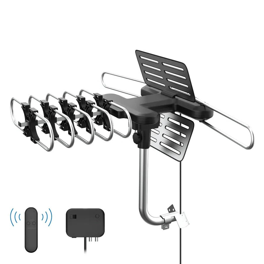 Antenne TV HD extérieure avec moteur à 360 degrés