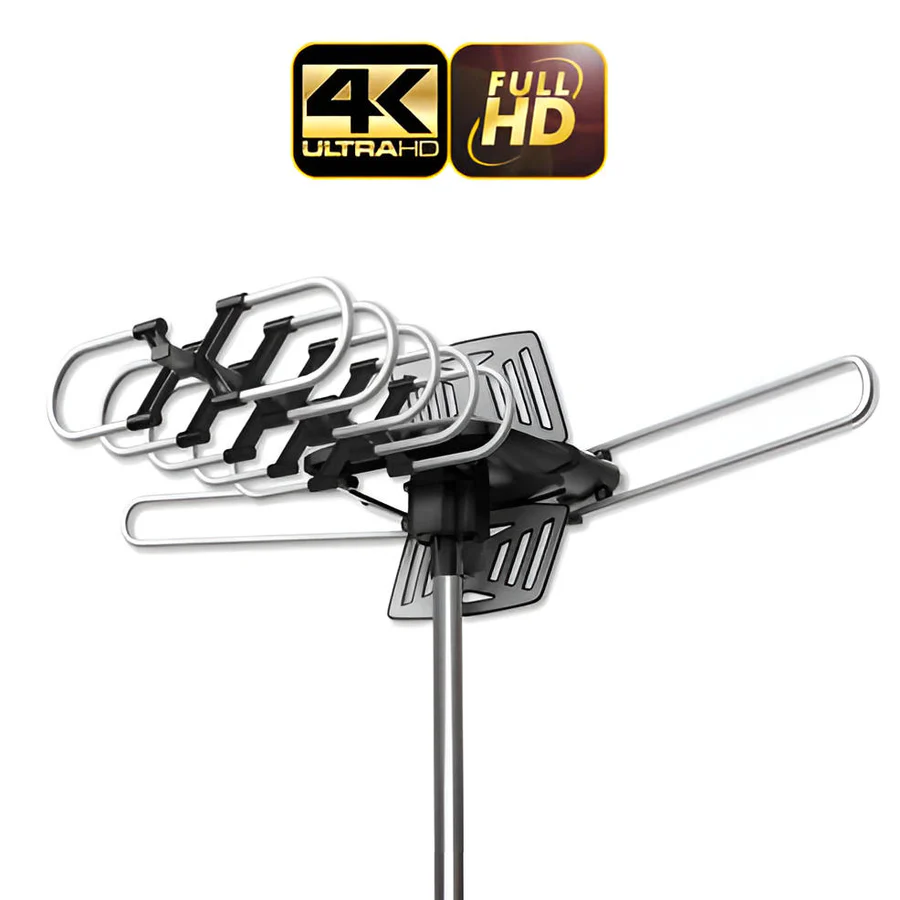 Antenne TV HD extérieure avec moteur à 360 degrés