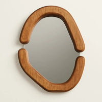 Oval Wood Frame Mirror