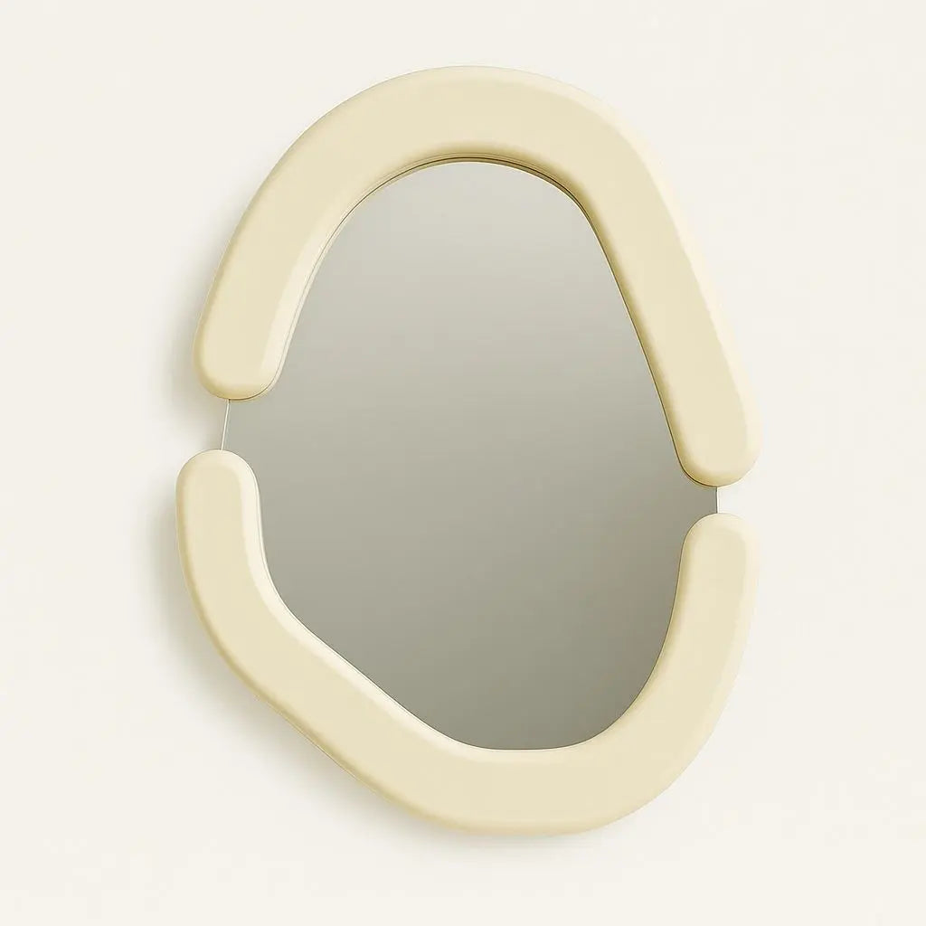 Oval Wood Frame Mirror