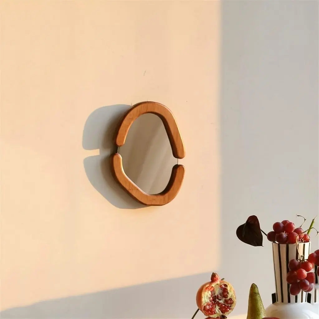 Oval Wood Frame Mirror