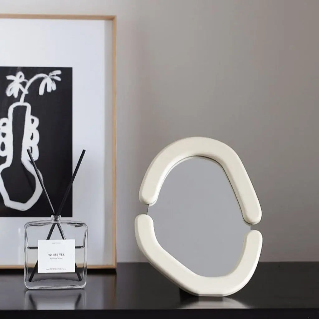 Oval Wood Frame Mirror