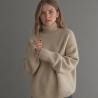 Oversized Cashmere Turtleneck Sweater – Soft, Warm & Elegant