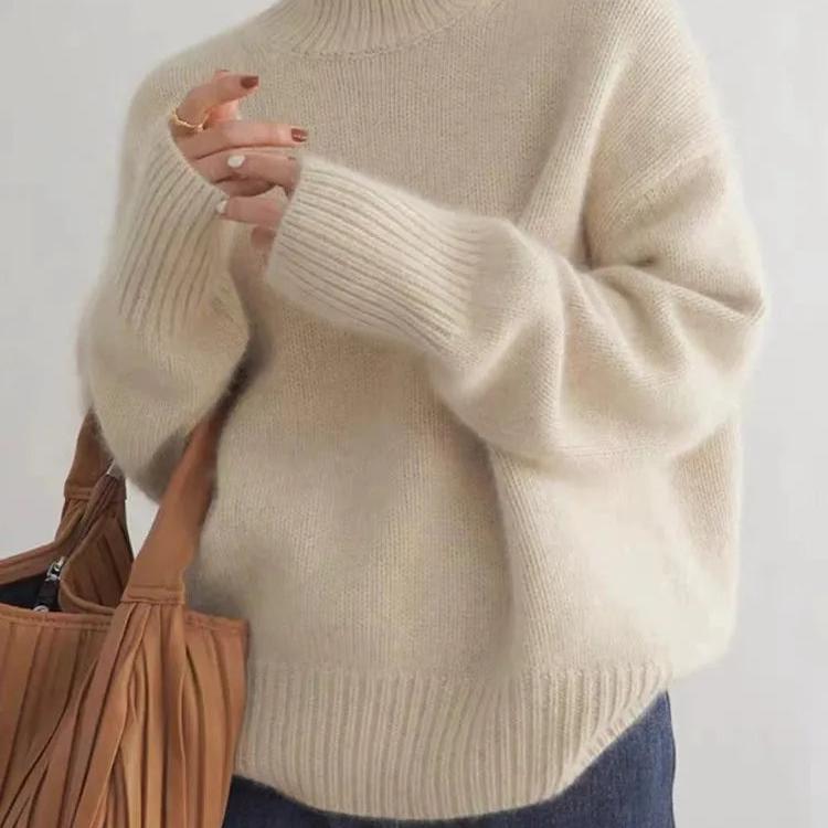 Oversized Cashmere Turtleneck Sweater – Soft, Warm & Elegant