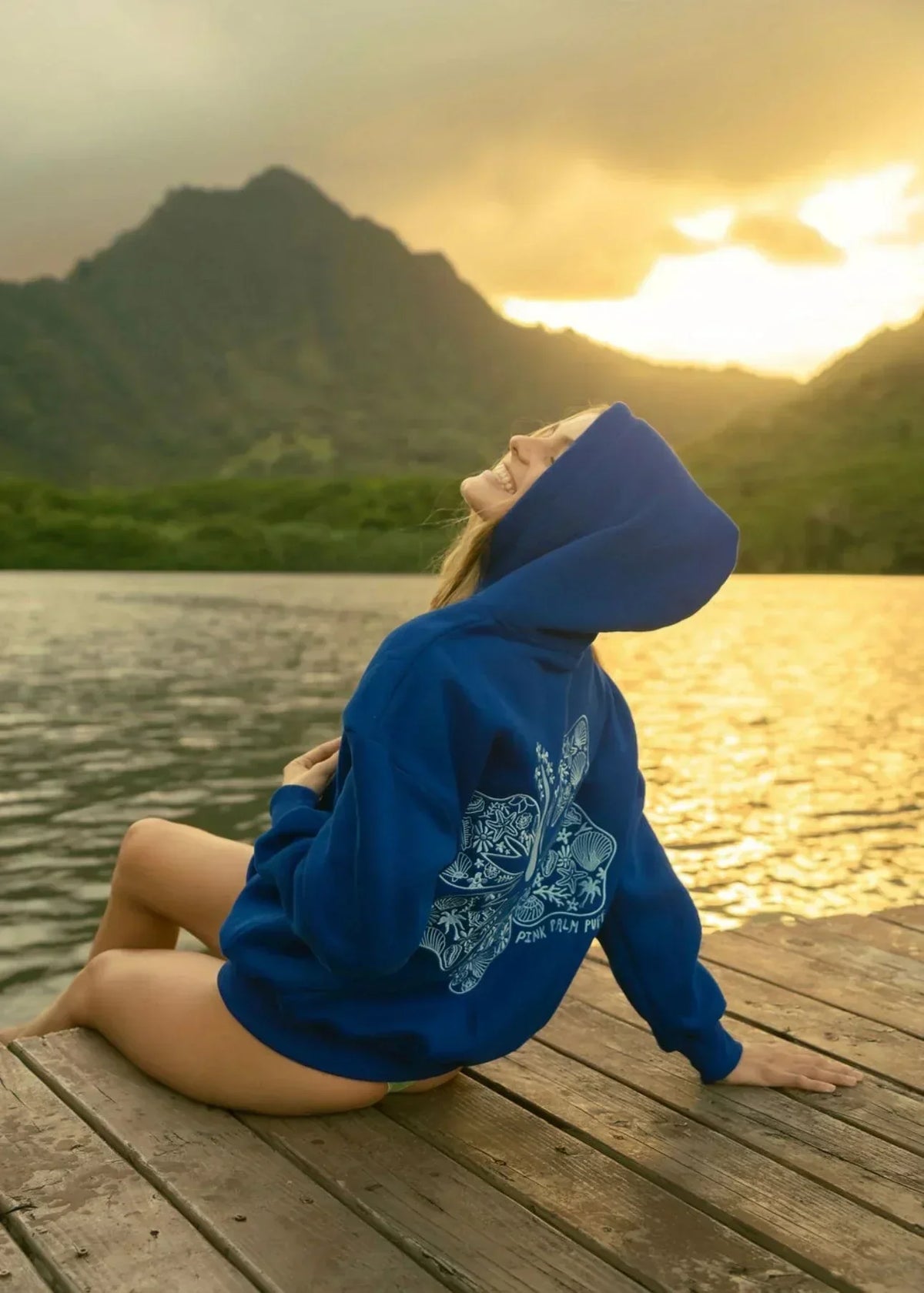 Sweat à capuche oversize à imprimé tropical - Vêtement streetwear confortable