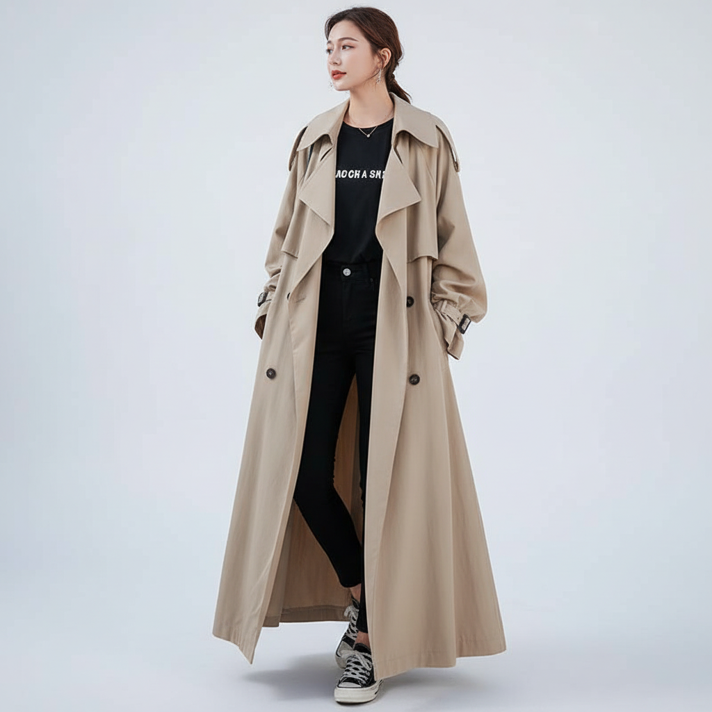 Oversized Long Trench Coat