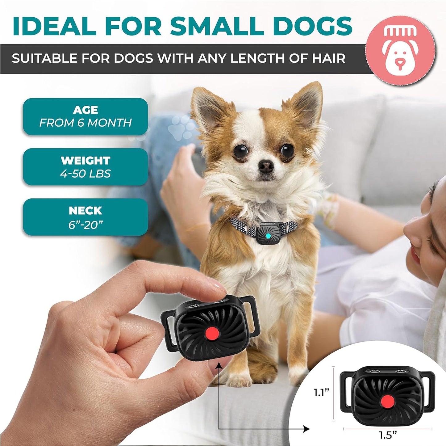 PetSilence Anti-Bark Collar – Gentle and Effective Solution for Small Dogs