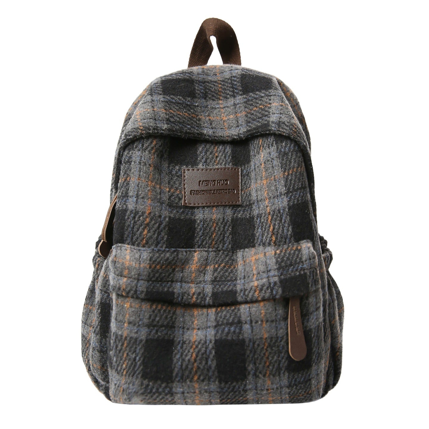 Plaid Pattern School Backpack